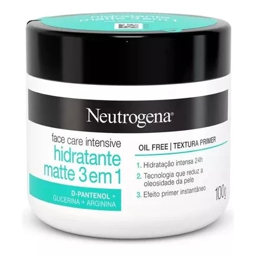 Creme Hidratante Facial Neutrogena Face Care Intensive Matte 3 em 1 100g