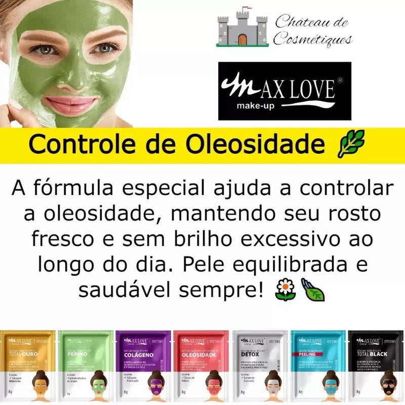 KIT 30 Máscara Facial Max Love Sachê Skin Care 8g