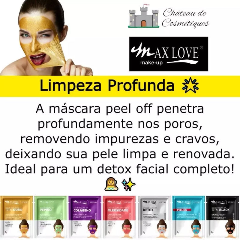 KIT 30 Máscara Facial Max Love Sachê Skin Care 8g