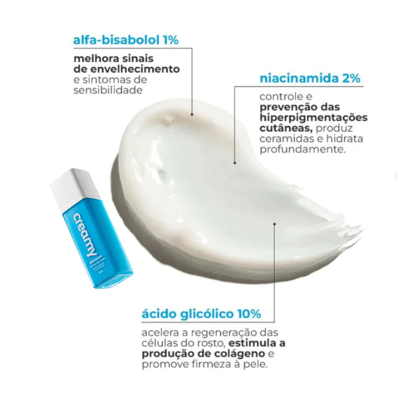 Creamy Skincare Gel Creme Facial - Ácido, Hidratante, Acne